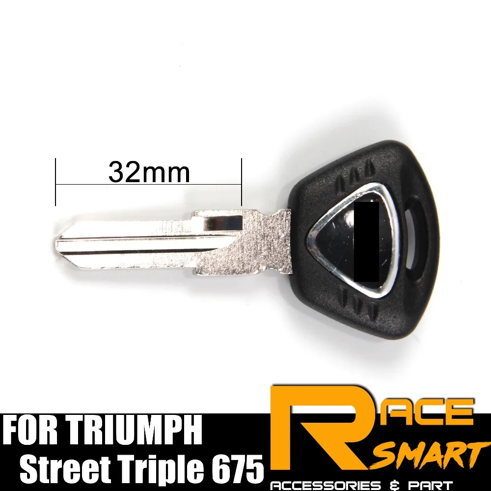 Ключ для мотоцикла Uncut Blank Key Tiger 1050 Speed Triple Daytona 675 Street кольца ключей с черным