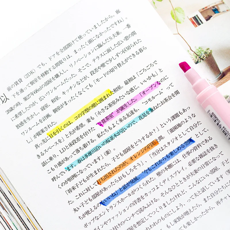 Kawaii С двухголовой флуоресцентных ручек дневник искусство рисования маркер ручка