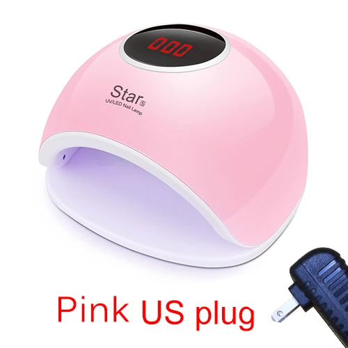 Pink US Plug УФ лампа для маникюра светодиодный светильник Сушилка для Гель-лак для ногтей 72 Вт Профессиональная лампа для ногтей с автоматическим датчиком и 4 установкой таймера - Цвет: Pink US Plug