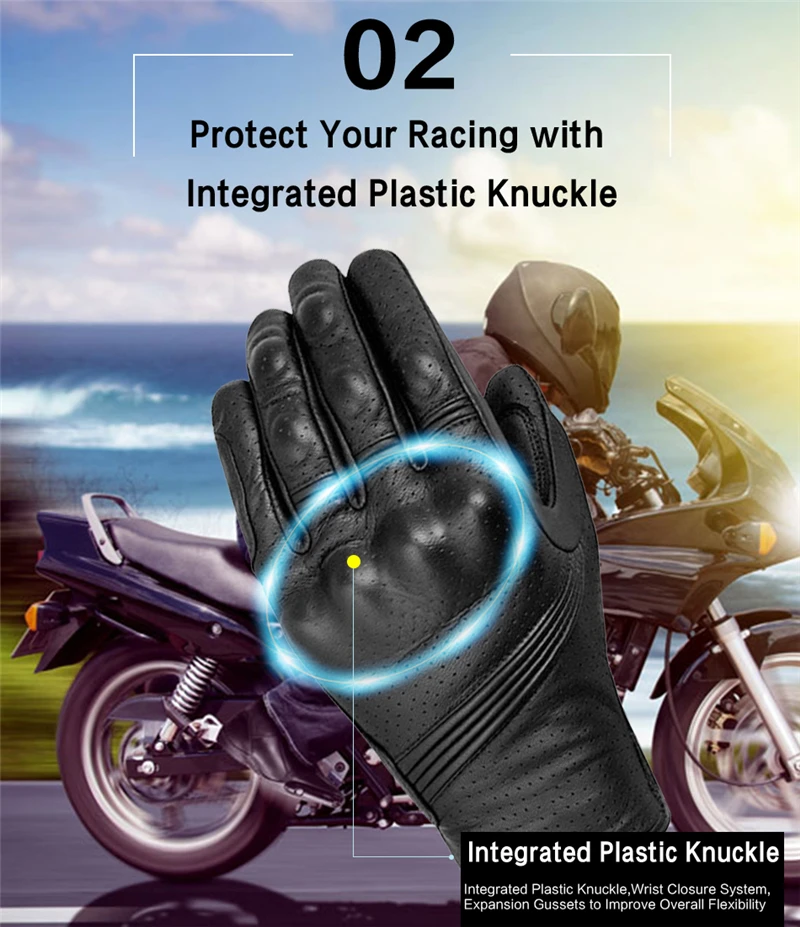 Moto rcycle перчатки кожаные с сенсорным экраном мото перчатки мужские Электрический велосипед Мото Кросс Защитное снаряжение Велоспорт велосипед Luvas da moto cicleta