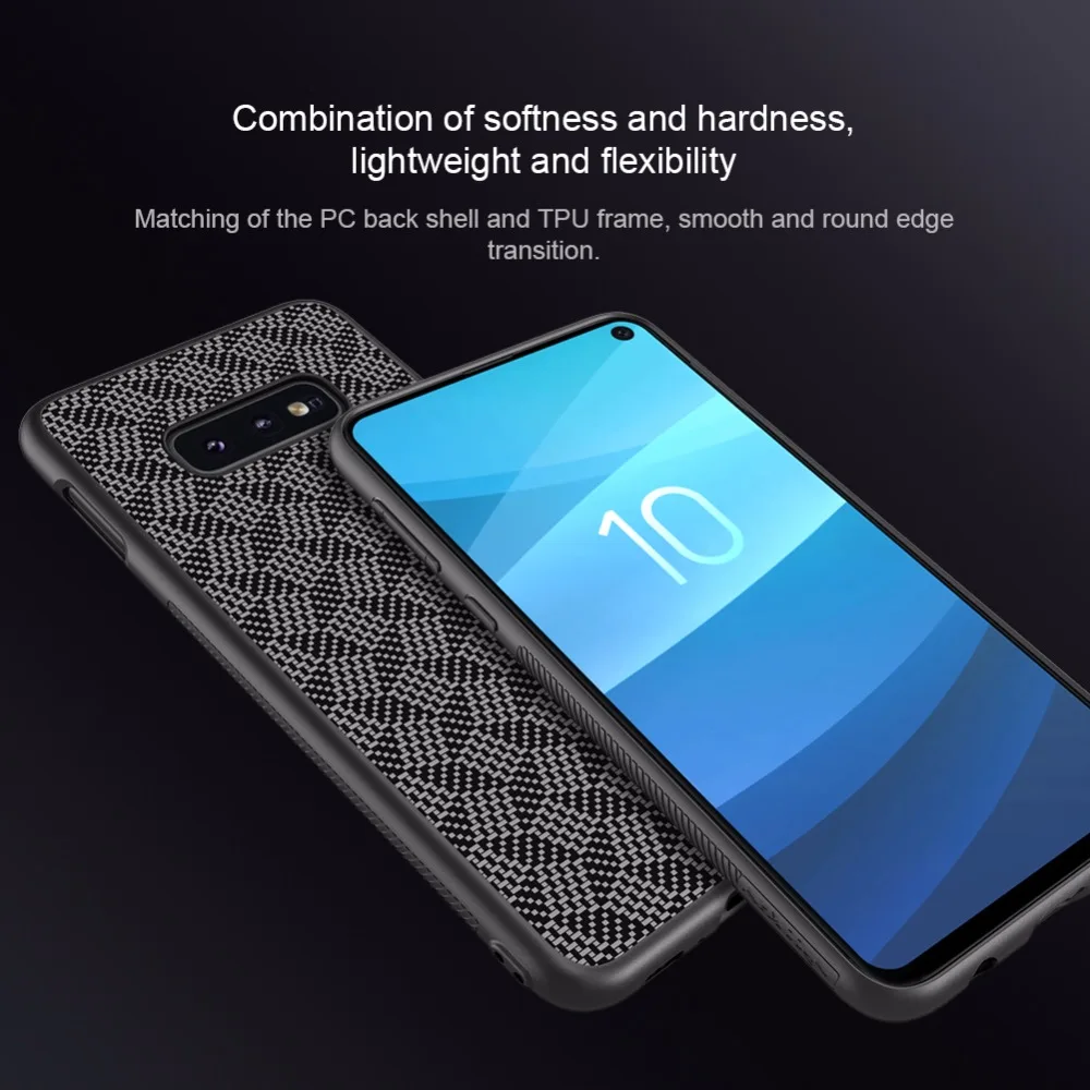 Чехол для samsung Galaxy S10e NILLKIN клетчатый чехол из синтетического волокна для телефона бампер чехол для samsung Galaxy S10e с розничной упаковкой