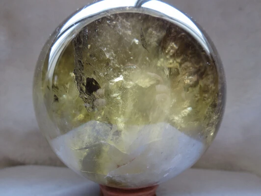 A 421 натуральный Радужный дымчатый цитрин лимонно-желтый кварцевый Хрустальный