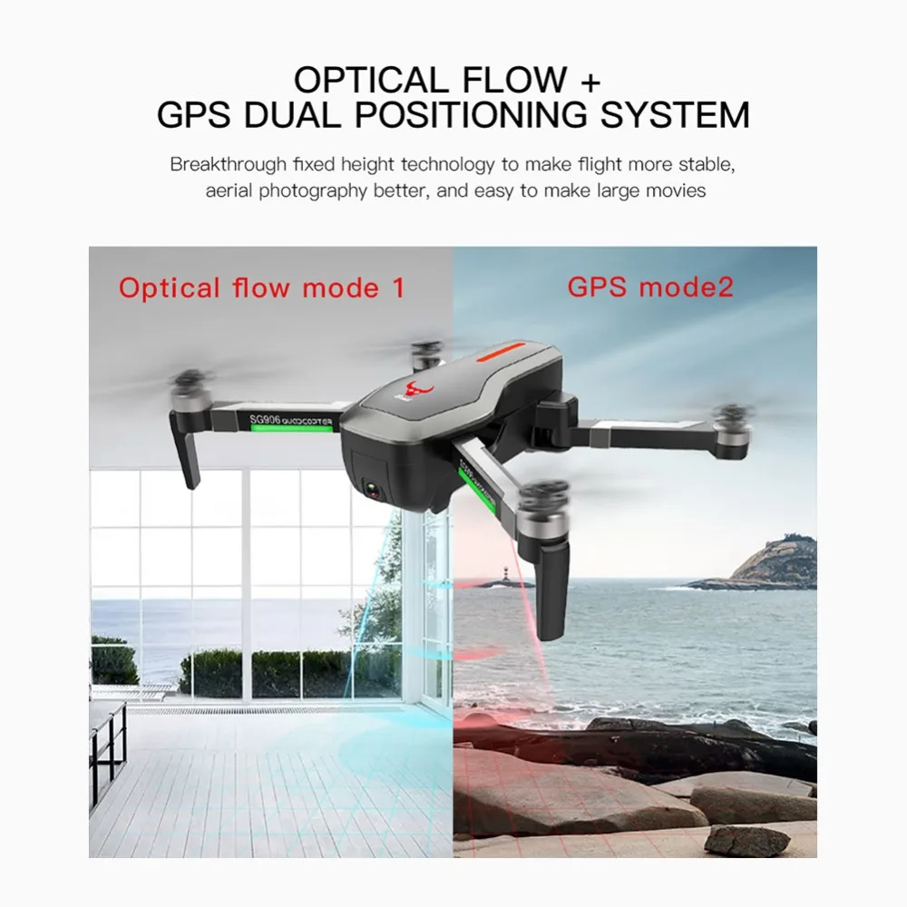 SG906 Дрон GPS 5G WIFI FPV 4K HD камера бесщеточный селфи складной RC дроны Радиоуправляемый
