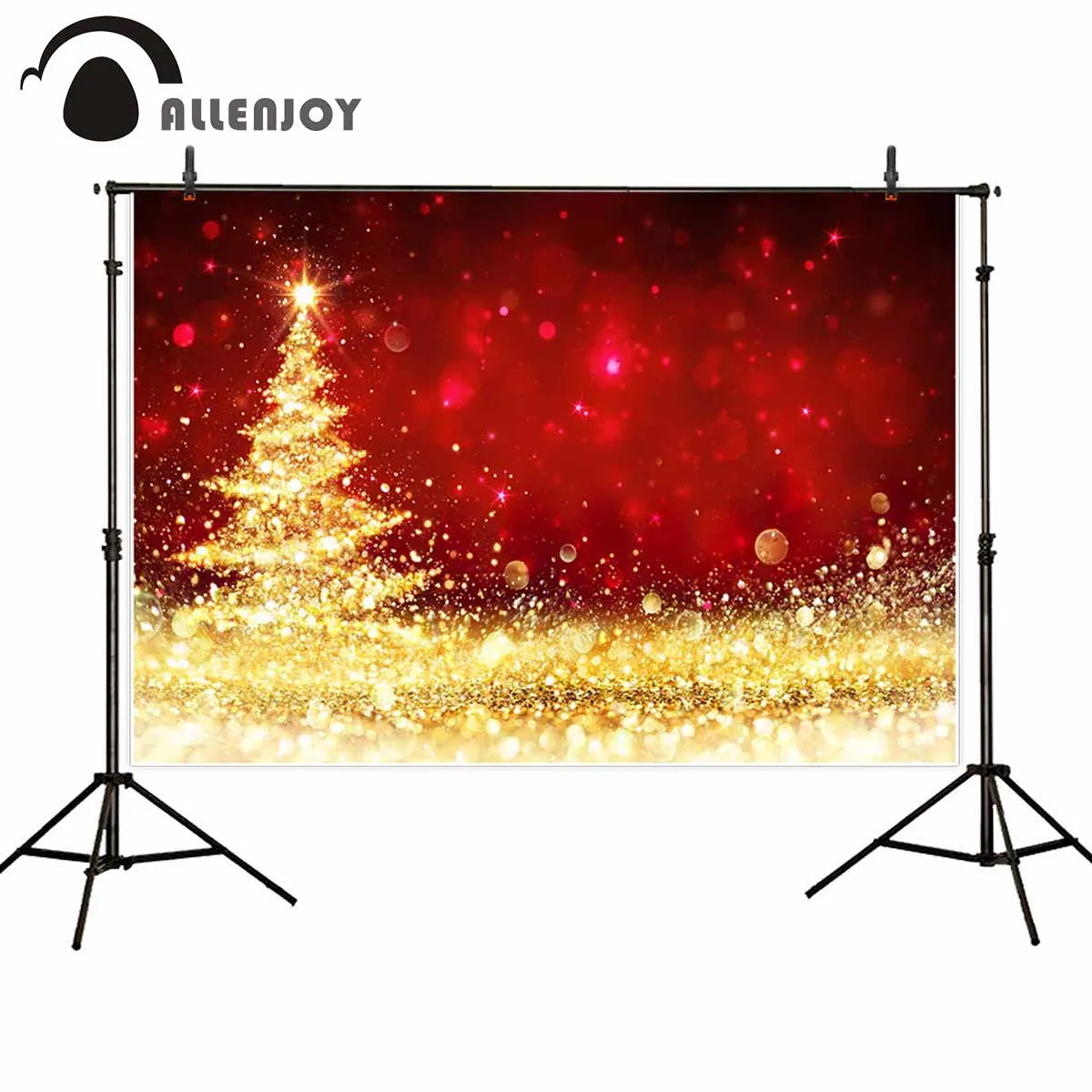 Allenjoy Профессиональный фон для фотосъемки блестящая золотая Рождественская елка