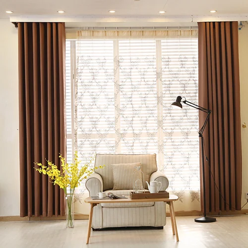 Dsinterior однотонный цвет блекаут шторы для окна спальни или гостиной - Цвет: color 7