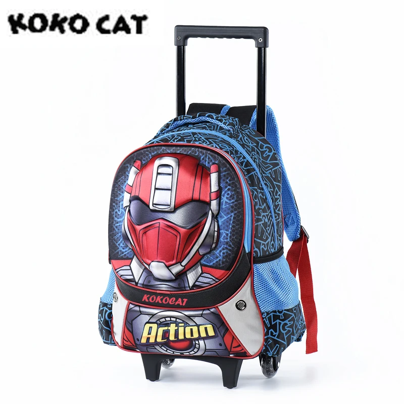 KOKOCAT/детский школьный рюкзак с объемным рисунком крутые сумки героями для