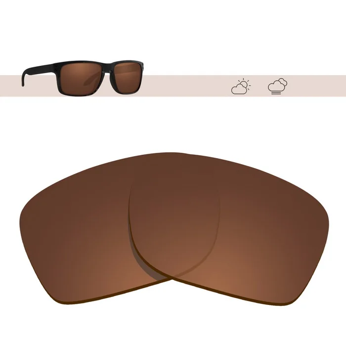 Brown Glintbay поляризованные Сменные солнцезащитные очки линзы для Окли Холбрук-несколько вариантов - Цвет линз: Brown