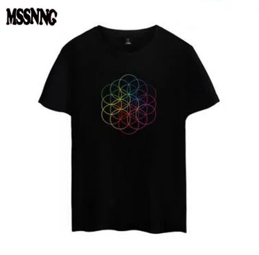 Новинка 2017 Мужская футболка рок Coldplay группа свободный стиль с коротким рукавом