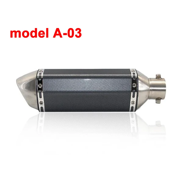 ZSDTRP Akrapovic глушитель мотоцикла Escapamento Moto Universel для nmax CRF 230 Z750 CB400 ER6N GY6 с глушителем - Цвет: model A-03