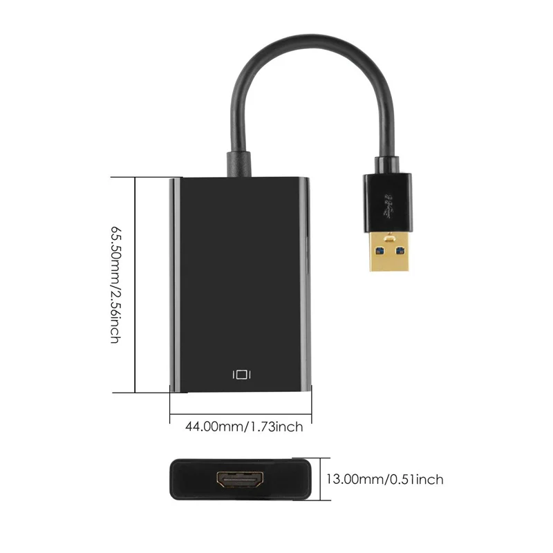 Адаптер USB HDMI (чипсет дисплея) внешняя видеокарта 3 0 совместимая с Windows 7/8/10 MacOS и