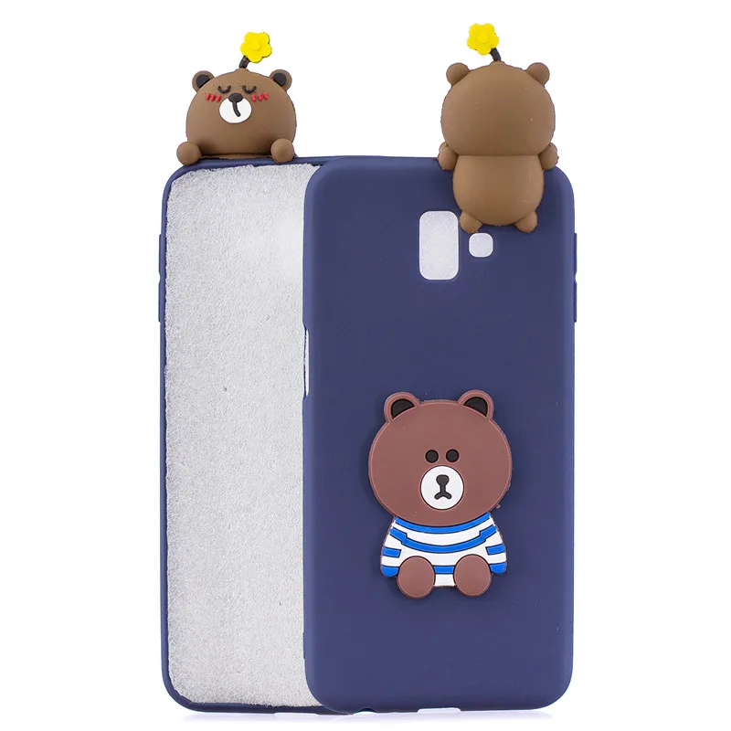 H Чехол для samsung J6 Plus, чехол для samsung Galaxy J4 J6 Plus, чехол, 3D единорог, панда, кукла, мягкий силиконовый чехол для телефона s - Цвет: H