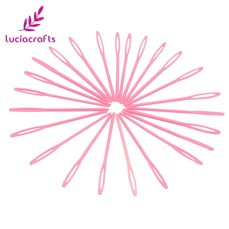 Lucia crafts, 12 шт./лот, 7 см, пластиковые спицы для вязания, инструмент для шитья швов, игла для рукоделия, искусство и ремесла, J0217