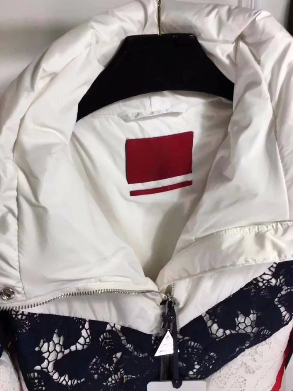 2018 женский пуховик с кружевной вышивкой chaqueta mujer Женская зимняя куртка vadim
