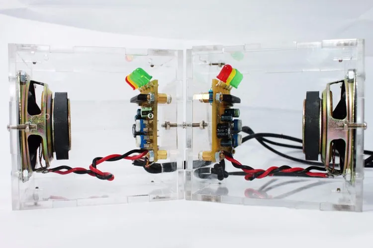 Высококачественный DIY Мини усилитель динамик комплект прозрачный динамик компьютерный электронный diy Набор производство для подарка
