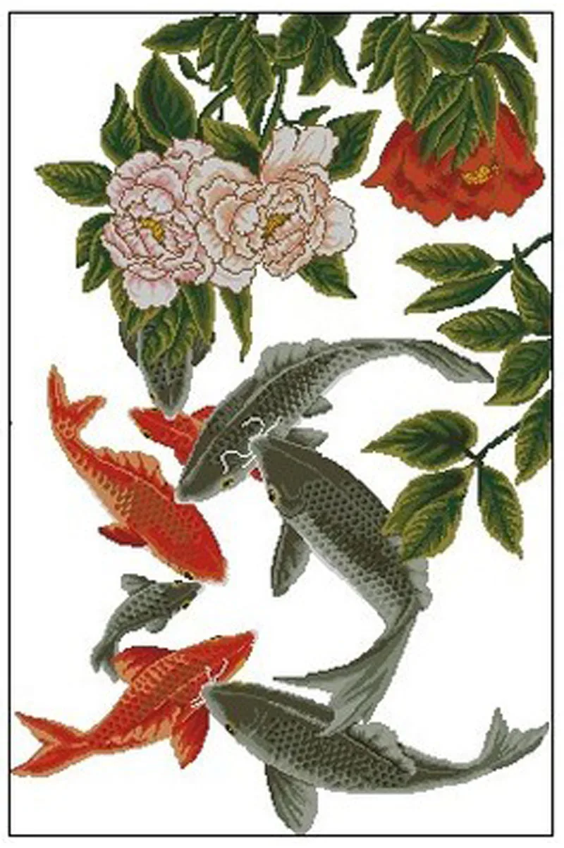 

Needlework,DIY Cross Stitch,Sets For Embroidery kits,11CT&14CT,Rich carp
