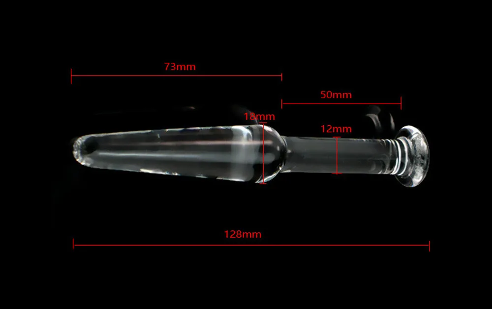 Glass Anal Plug Dildo Stimulator G-Spot Clitoral Penis Massager for men and women Gay Adult Male Female Masturbation |