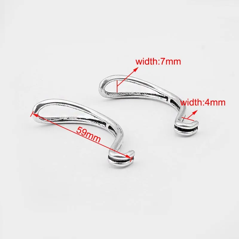 

3pcs Half Cuff Clasp Hooks Clasps For 4mm Round Cord Bracelet Bangle Jewelry Making Material Accessories