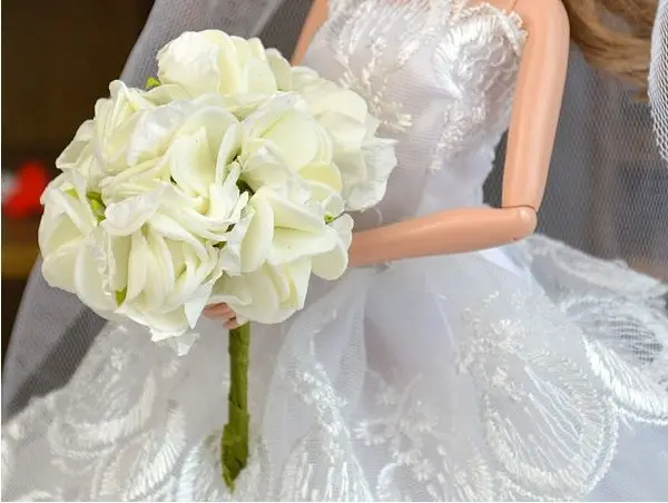 5 шт./лот мини букет невесты Ручные цветы смешанные цвета пенопластовые розы DIY