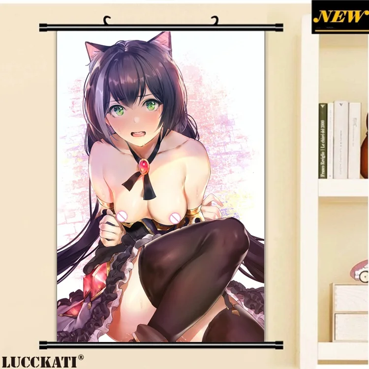 40X60 см принцесса подключения re dive Kyaru животное ухо бикини хвост попка Сексуальная лоли камушки Мультфильм Аниме прокрутки холст живопись плакат