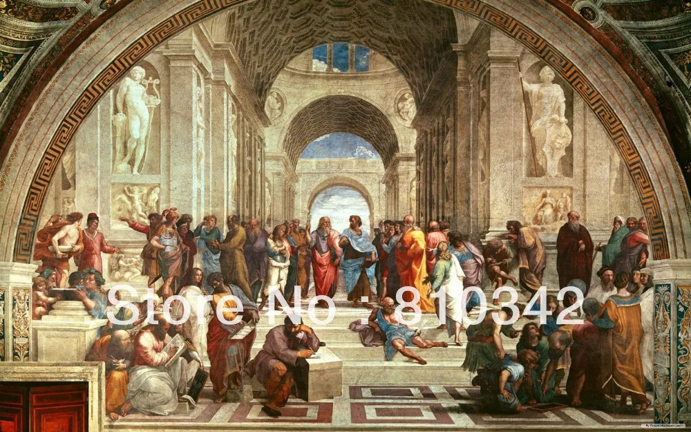 Картина на холсте (школа Афин) картина маслом распродажа 40x48 дюймов|canvas prints|prints