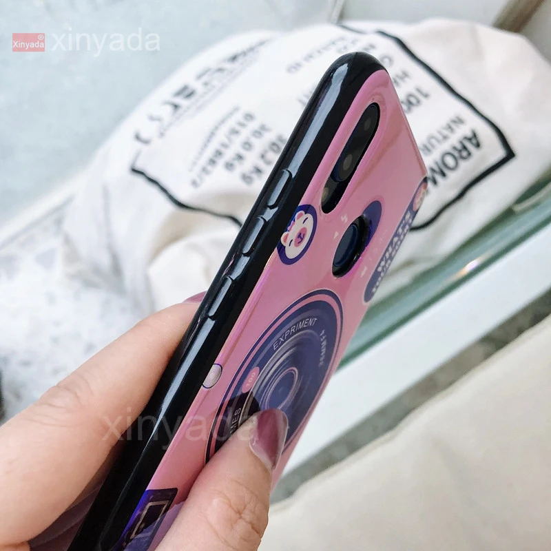 Чехол для Xiaomi Redmi 7A Redmi 7 Note 7 Pro, Роскошный чехол для камеры, мягкий бампер, силиконовый чехол из ТПУ с цветами