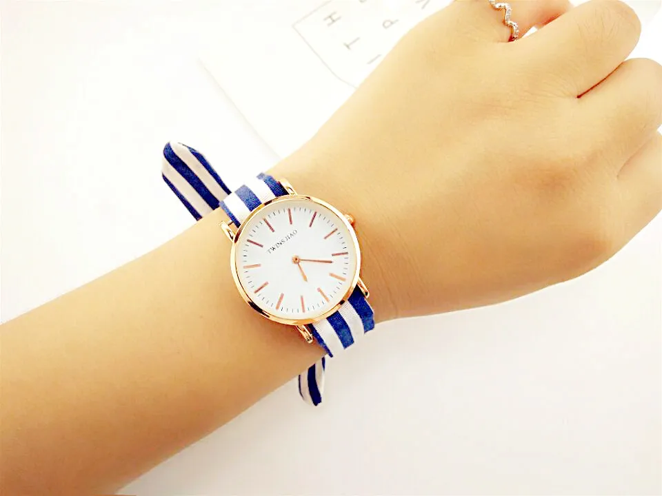 2017 новые хлопчатобумажные наручные часы с повязкой женские повседневные Модные