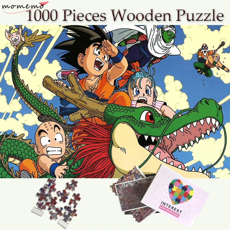 MOMEMO Dragon Ball Puzzle 1000 шт. деревянный пазл Пазлы для взрослых мультфильм шаблон деревянные головоломки игры детские развивающие игрушки