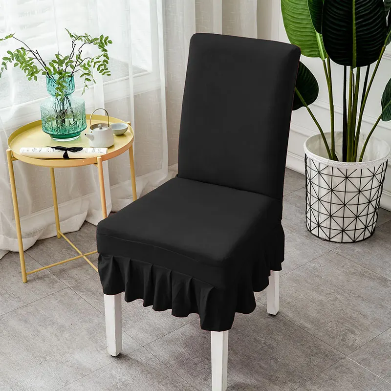 17 видов цветов универсальные плиссированные чехлы для стульев из спандекса юбки