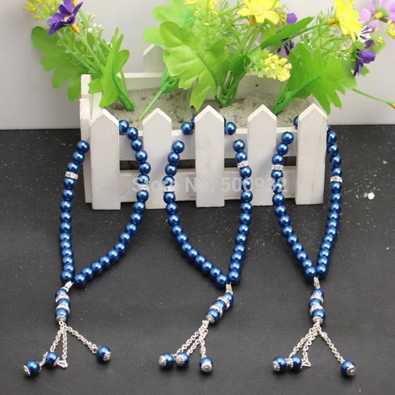 Бесплатная доставка 10 шт./лот 8 мм пластиковые бусинки темно синие молитвенные