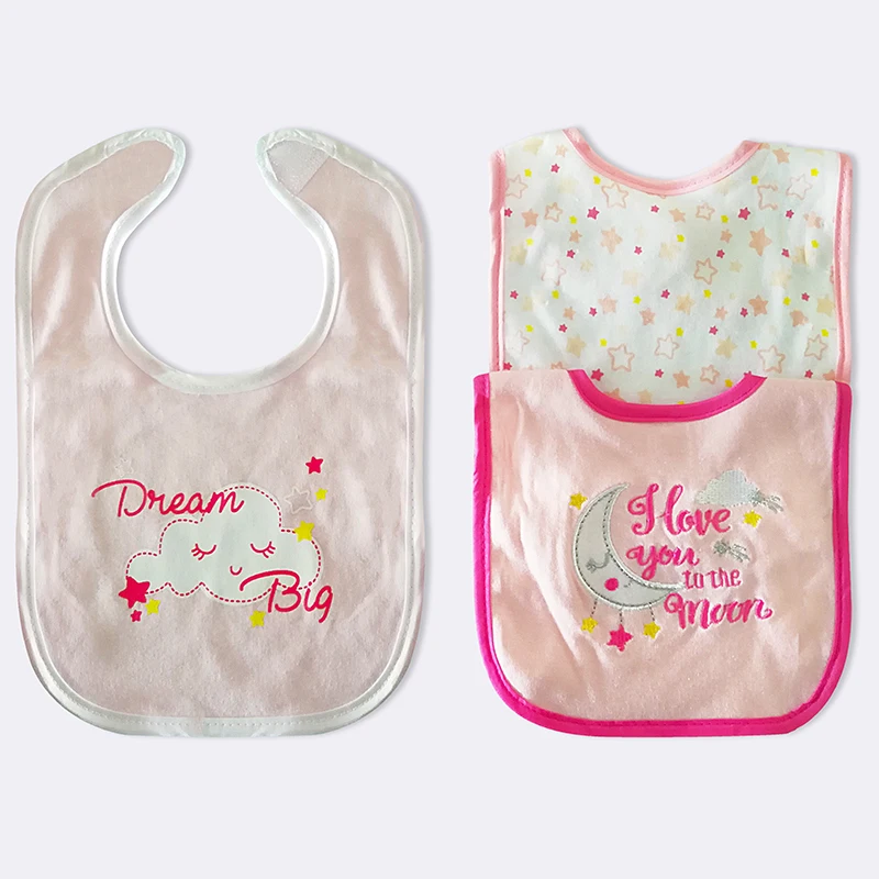 Baby Bib3014 3 шт./лот для детей от 0 до 6 месяцев нагрудников для малышей Одежда для маленьких девочек Детский Детские аксессуары для малышей для мальчиков и девочек; Roupas de малыш Bebe комбинезон для маленьких девочек из хлопка с рисунком героев из мультфильмов - Цвет: Baby Bib3014