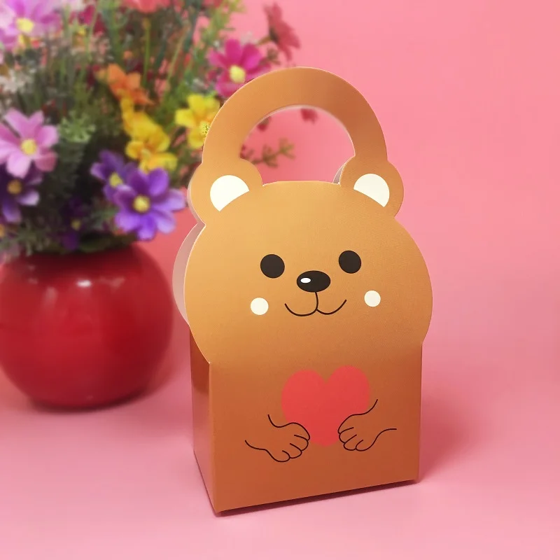 8 Милый мультфильм животных конфеты коробка подарок на вечеринку в честь рождения ребенка коробка дети день рождения украшения Подарочная коробка торт-закуска печенье бумажный пакет для конфет - Цвет: 8
