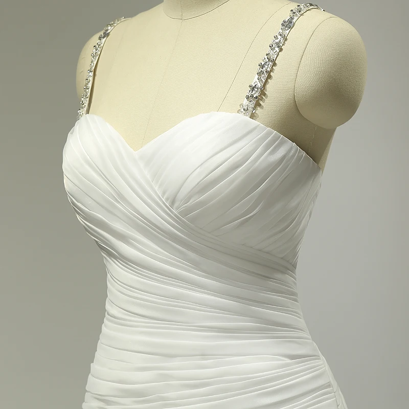 Vestido De Noiva 2017 дешевые свадебные платья Бисер Винтаж Милая Сексуальная органзы