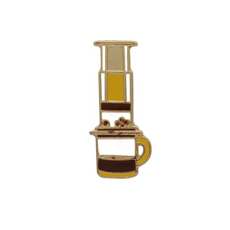 Винтажный дворцовый ручной горшок Moka coffee Cup броши, шпильки, значки, значок для джинсовой одежды, модные готические ювелирные изделия - Окраска металла: 12