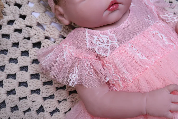 23 &quotполный силикон Reborn Girl Baby Doll игрушка реалистичное моделирование