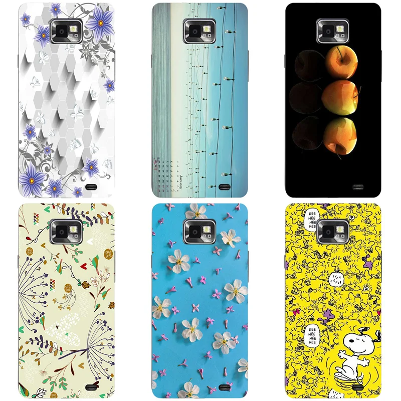 Чехол для Samsung Galaxy S2 i9100 galaxy s2 plus i9105 модная задняя крышка с розами жесткие чехлы