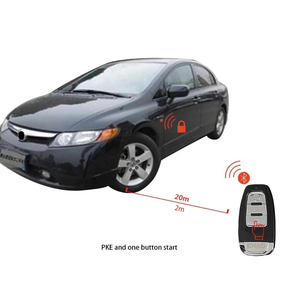 CIVIC 2008, автомобильные аксессуары, бесключевая система комфорта, PKE, приложение для телефона, дистанционный запуск, автомобильный двигатель, автосигнализация, нажимной 913