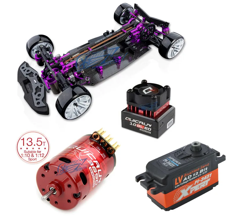 [ Супер комбо ] MST RMX-D VIP 4WD электрического дрейфа шасси автомобиля ( фиолетовый ) 532125