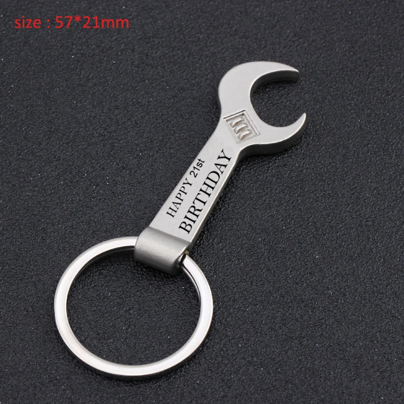 Открывалка для пивных бутылок с гравировкой днем рождения 21 бойфренда