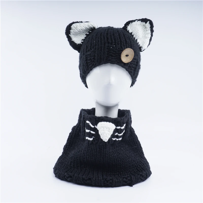 Модные детские шарфы-повязки теплый реквизит для фотосессии зимняя вязаная