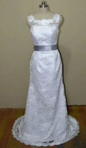 Vestido де noiva 2017 Новое Прибытие Бесплатная Доставка Кружева Съемный Ремень Спинки