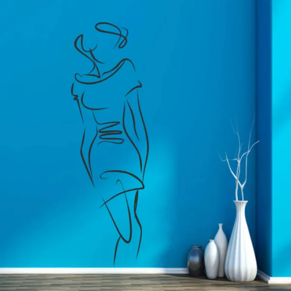 Сексуальная абстрактная линия художественная красота девушка иллюстрации