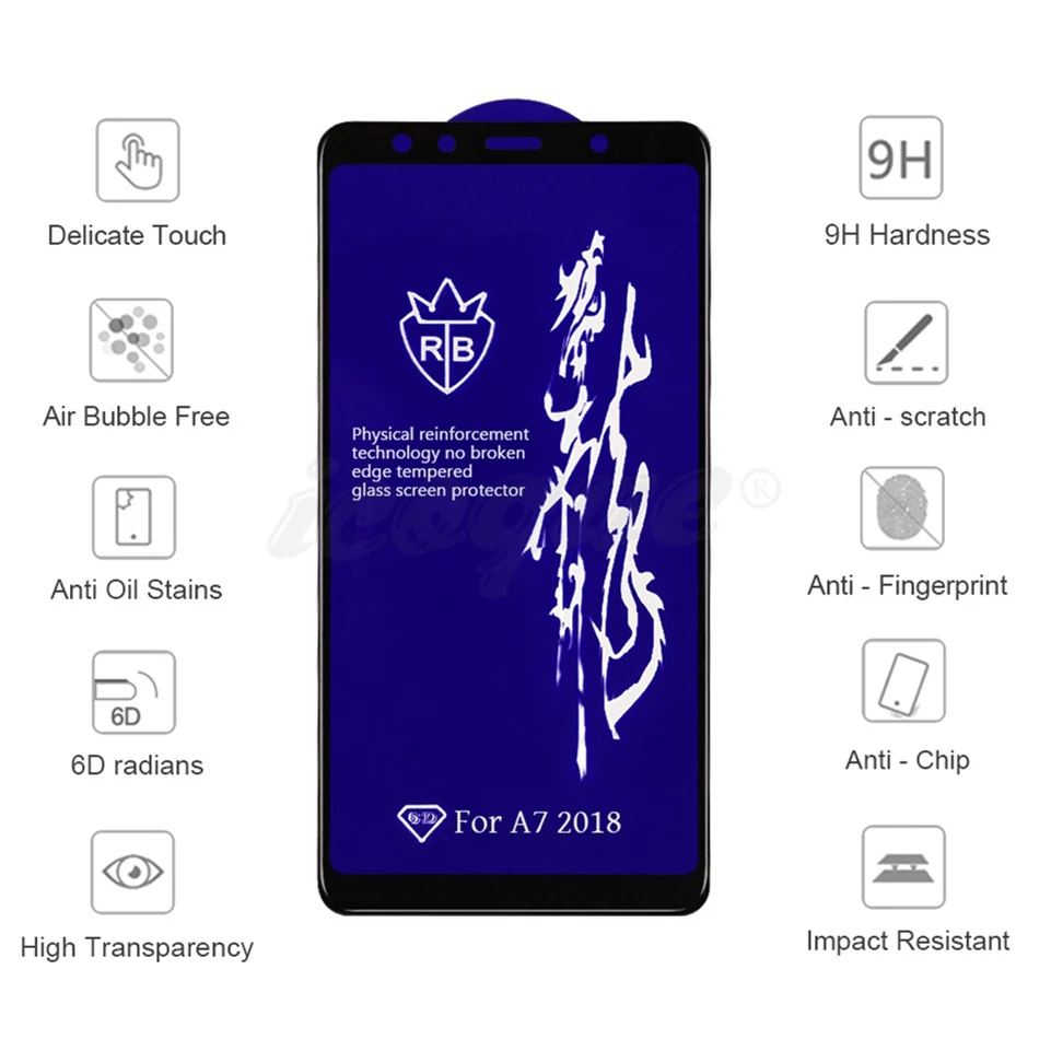6D закаленное Стекло для samsung Galaxy A10 A50 A70s M30s M10s A10s A50s A70 A40 Экран протектор для samsung J4 J6 J8 A6 плюс