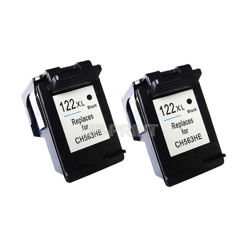 До 2pk совместимый для HP122 122XL Черный чернильный картридж Deskjet 1000 1050 1050A 1510 2000 2050 2050A