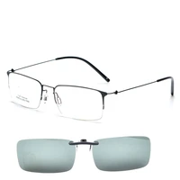titanium glasses frame men polarized sunglasses clip on lightweight optical eyeglasses oculos de grau spectacle frames