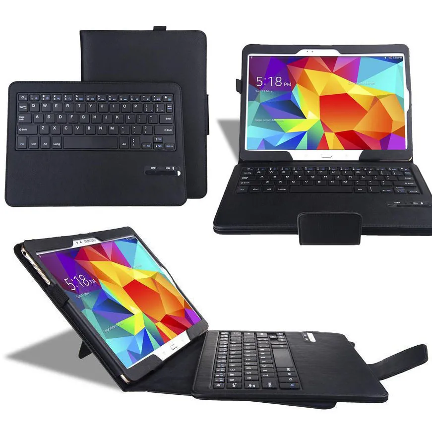 Съемный беспроводной чехол с клавиатурой Bluetooth для samsung Galaxy Tab S 10,5 T800 T805 SM-T800 SM-T805 чехол из искусственной кожи с узором Личи