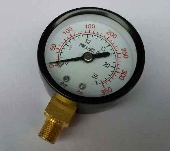 Вертикальный Манометр с медной резьбой NPT1/8 диаметр 5 см 0-25 бар-350 psi | Инструменты