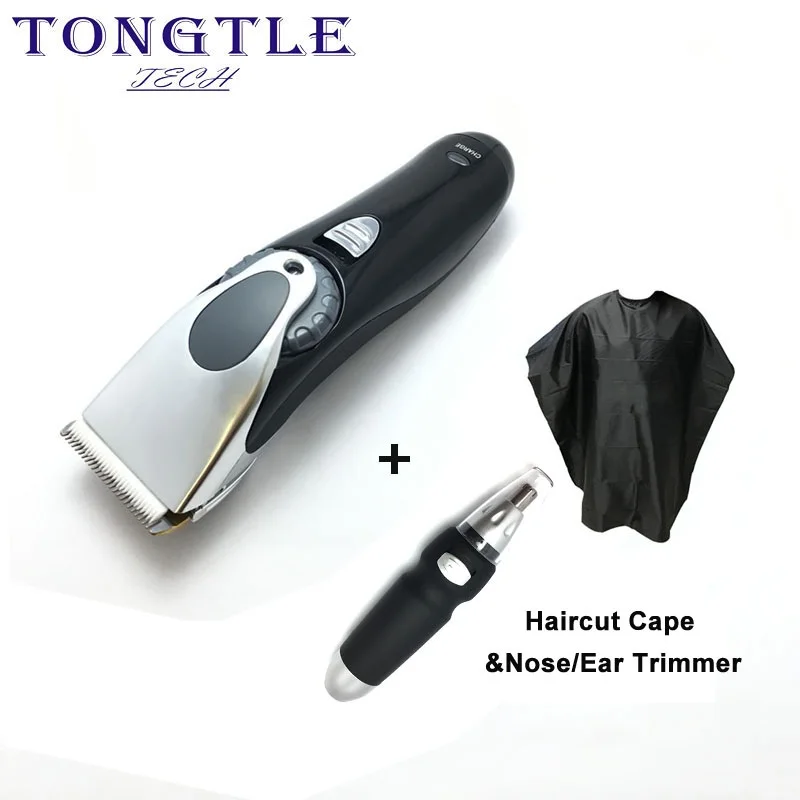With Nose Trimmer 1 Tongtletech профессиональный электрический машинка для стрижки волос литиевых Батарея 100 V-240 V Для мужчин волос Парикмахерская бритва беспроводные машинка для стрижки волос машина - Цвет: With Nose Trimmer 1