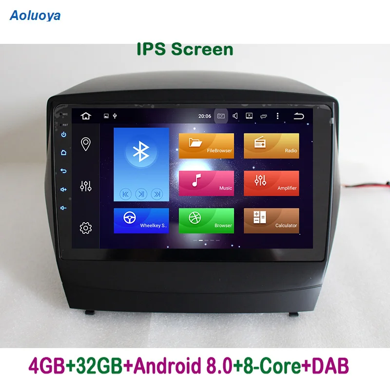 Aoluoya IPS 4 Гб ОЗУ 32 ПЗУ Восьмиядерный Android 8 0 автомобильный dvd плеер для Hyundai IX35 IX 35 2009
