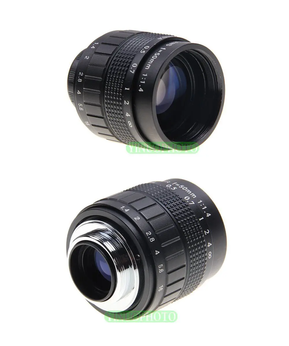 Фуцзянь 50 мм F1.4 CC ТВ-объектив + C-EOS м для беззеркальной камеры Canon EOS M M2 M3 |