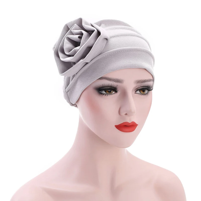 

Women Bonnet Fashion Solid Caps Fold Stripes Baotou Cap Lady Novelty for Girls Cotton Flower Patchwork New Arrival Hats